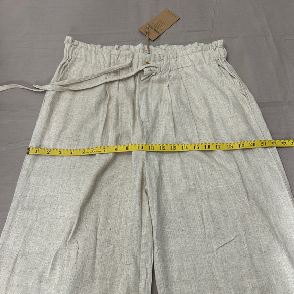 Thread + Supply Cream Paperbag Waist Wide Leg Pant XL - Picture 4 of 9